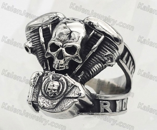 live to ride skull engine ring KJR118-0064