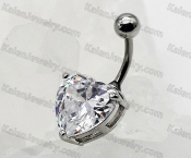 heart steel belly button ring KJBB86-0042