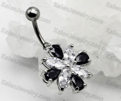 flower steel belly button ring KJBB86-0043