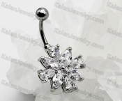 flower steel belly button ring KJBB86-0046