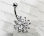 flower steel belly button ring KJBB86-0046
