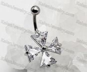 cross steel belly button ring KJBB86-0047