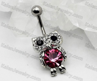 owl steel belly button ring KJBB86-0062