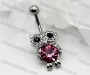 owl steel belly button ring KJBB86-0062