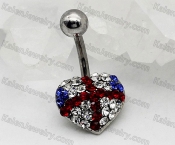 Iceland flag Steel Belly Button Ring KJBB86-0071