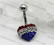 Netherlands Flag Steel Belly Button Ring KJBB86-0072