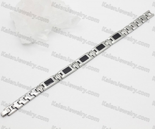 steel bracelet with black magnet KJB220190