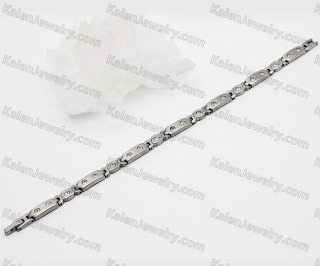 steel bracelet with black magnet KJB220191