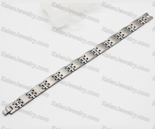 steel bracelet with black magnet KJB220198