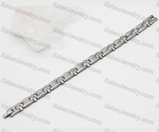 steel bracelet with black magnet KJB220200