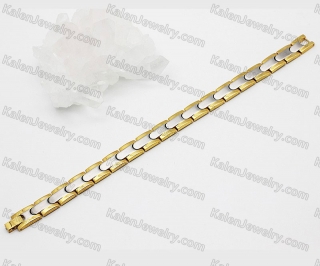 steel bracelet with black magnet KJB220209