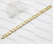 steel bracelet with black magnet KJB220219