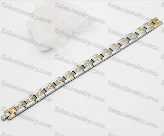 steel bracelet with black magnet KJB220228