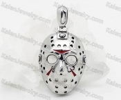 jason mask pendant with red paint KJP118-0032