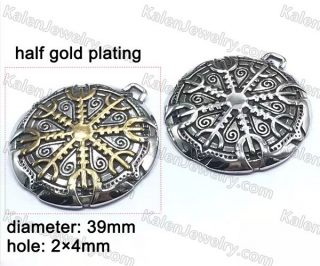 two-tone compass pendant KJP128-0007