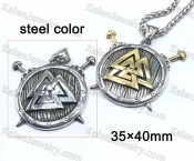 steel color Odin Triangle pendant KJP128-0019