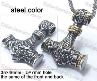 steel color Thor Hammer pendant KJP128-0021