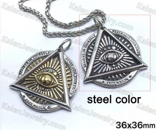 steel color pendant KJP128-0033