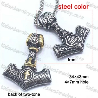 steel color Thor Hammer pendant KJP128-0074