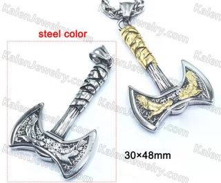 steel color axe pendant KJP128-0076