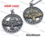 steel color Wolf Totem Odin triangle pendant KJP128-0078