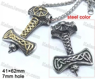 steel color Thor Hammer pendant KJP128-0089