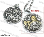 two-tone Viking Warriors pendant KJP128-0105