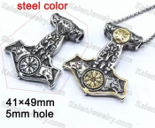 steel color Thor Hammer pendant KJP128-0117