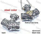 steel color Thor Hammer pendant KJP128-0139