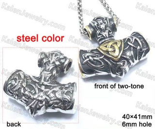 steel color Thor Hammer pendant KJP128-0139