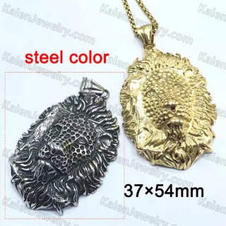 steel color lion head pendant KJP128-0150