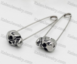 skull brooch ear studs KJE69-0330