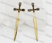 sword ear studs KJE69-0342