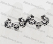 skull ear studs KJE69-0353