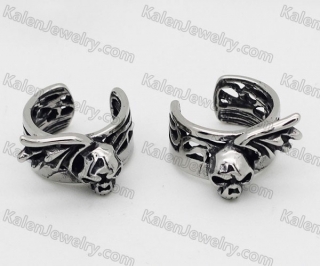 skull ear studs KJE69-0355