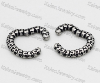 skull heart ear studs KJE69-0368