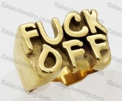 gold plating fuck off ring KJRA00017