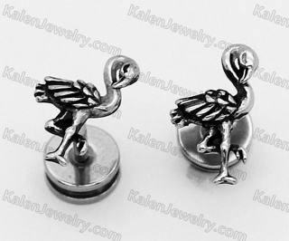 flamingo ear studs KJE01-0057