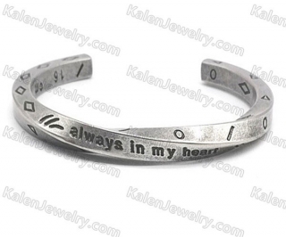 antique silver plating steel Bracelet KJBA000043