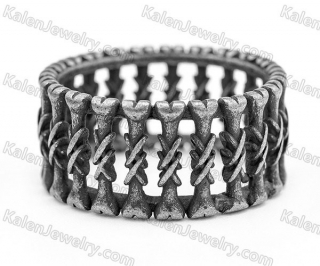 7# to 15# antique color plating Bone Ring KJRA00030