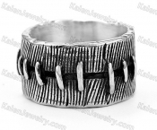 brushed finished antique plating Suture ring KJRA00037