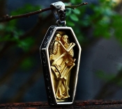 coffin skull pendant KJP118-0096