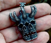 conjoined skull pendant KJP118-0102