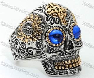 7# to 15# blue eyes skull ring KJRA00049LS