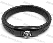 skull leather bracelet KJB128-0030