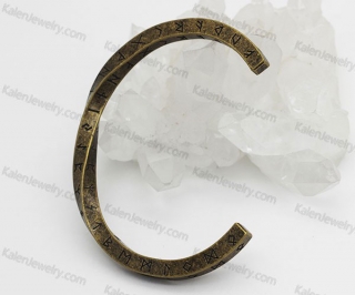 Antique Gold plating Viking Script Bracelet KJBA00051HYH