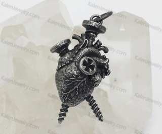 Heart with screws pendant KJP69-0650