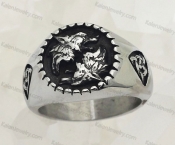 Double Wolf Head ring KJR37-0984