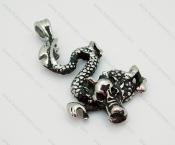 Stainless Steel Casting Antique Silver Dragon Pendants of Cartoon Jewelry - KJP010019