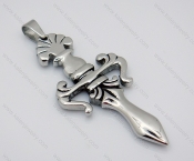 Stainless Steel Casting Vintage Silver Sword Pendants - KJP010034